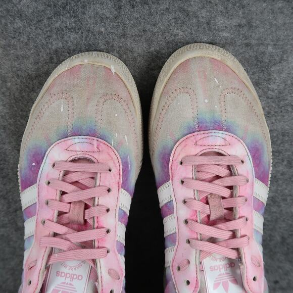 Adidas Shoes Womens 8 Samba Sneaker Lifestyle Platform Pink White Trainer Casual - Picture 9 of 12